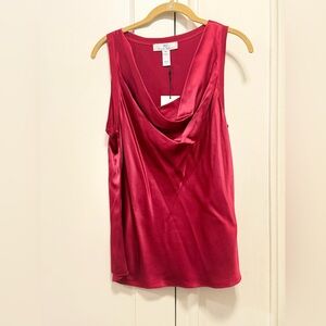 Maison de Papillon Red Silk Top